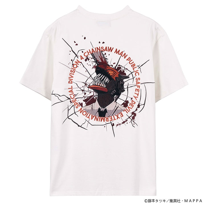 CHAINSAW MAN TEE S/S T-SHIRT チェンソーマン 刺繍 天竺 半袖 Tee Tシャツ csm-2604