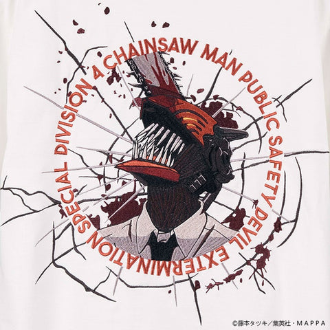 CHAINSAW MAN TEE S/S T-SHIRT チェンソーマン 刺繍 天竺 半袖 Tee Tシャツ csm-2604
