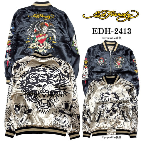 Ed Hardy エドハーディー SKA リバーシブルスカジャン edh-2413