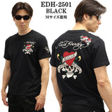 Ed Hardy エドハーディー 刺繍プリント 天竺 半袖Tシャツ メンズ ロンTEE edh-2501