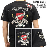 Ed Hardy エドハーディー 刺繍プリント 天竺 半袖Tシャツ メンズ ロンTEE edh-2501