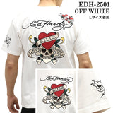 Ed Hardy エドハーディー 刺繍プリント 天竺 半袖Tシャツ メンズ ロンTEE edh-2501