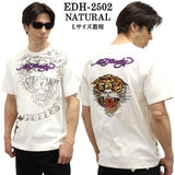Ed Hardy エドハーディー 刺繍プリント 天竺 半袖Tシャツ メンズ ロンTEE edh-2502