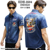 Ed Hardy エドハーディー 刺繍プリント 天竺 半袖シャツ メンズ ロンTEE edh-2504