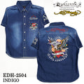Ed Hardy エドハーディー 刺繍プリント 天竺 半袖シャツ メンズ ロンTEE edh-2504