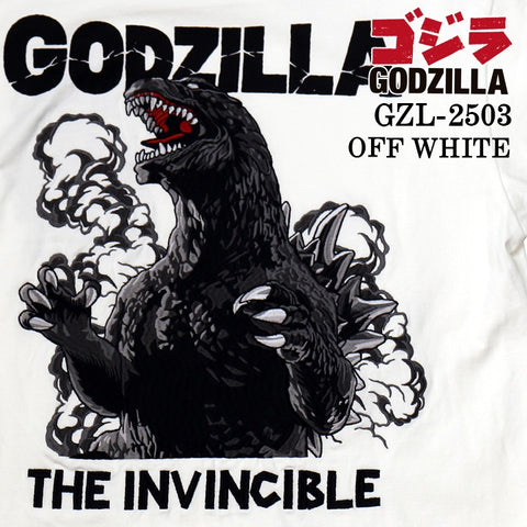 GODZILLA ゴジラ 刺繍プリント 天竺 半袖Tee Tシャツ gzl-2503