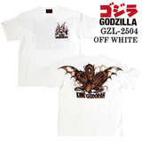 GODZILLA ゴジラ 刺繍プリント 天竺 半袖Tee Tシャツ キングギドラ gzl-2504