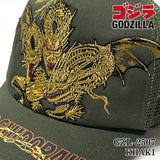 GODZILLA ゴジラ 刺繍プリント CAP メッシュキャップ キングギドラ gzl-2507