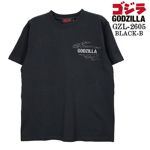 GODZILLA S/S TEE T-SHIRT ゴジラ 刺繍 天竺 半袖 Tシャツ gzl-2605