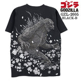 GODZILLA S/S TEE T-SHIRT ゴジラ 刺繍 天竺 半袖 Tシャツ gzl-2605