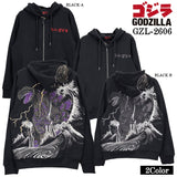 GODZILLA F/Z SWEAT HOODIE PARKA ゴジラ 刺繍 裏毛 ZIP フーディ パーカー gzl-2606