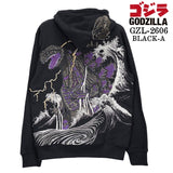 GODZILLA F/Z SWEAT HOODIE PARKA ゴジラ 刺繍 裏毛 ZIP フーディ パーカー gzl-2606
