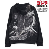 GODZILLA F/Z SWEAT HOODIE PARKA ゴジラ 刺繍 裏毛 ZIP フーディ パーカー gzl-2606
