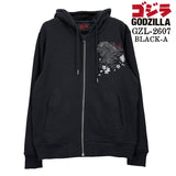 GODZILLA F/Z SWEAT HOODIE PARKA ゴジラ 刺繍 裏毛 ZIP フーディ パーカー gzl-2607
