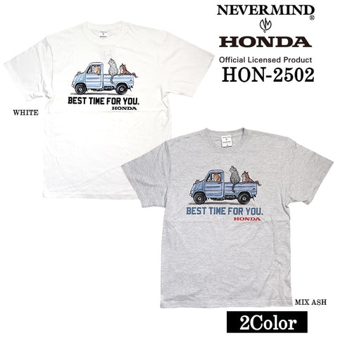 HONDA NEVERMIND ホンダ ネバーマインド コラボ 天竺 半袖 Tシャツ hon-2502
