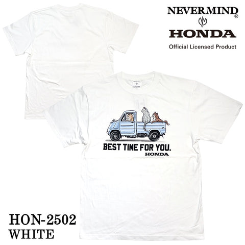 HONDA NEVERMIND ホンダ ネバーマインド コラボ 天竺 半袖 Tシャツ hon-2502