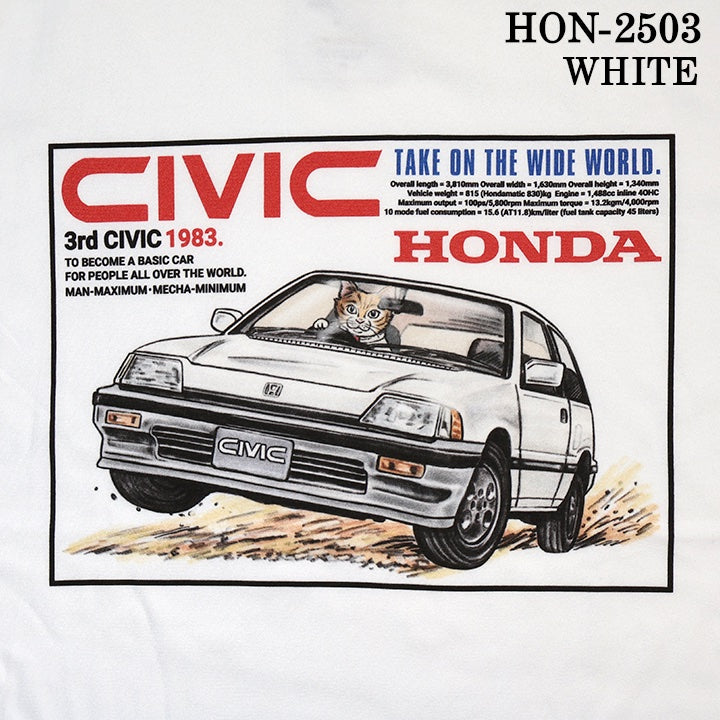 HONDA NEVERMIND ホンダ ネバーマインド コラボ 天竺 半袖 Tシャツ hon-2503