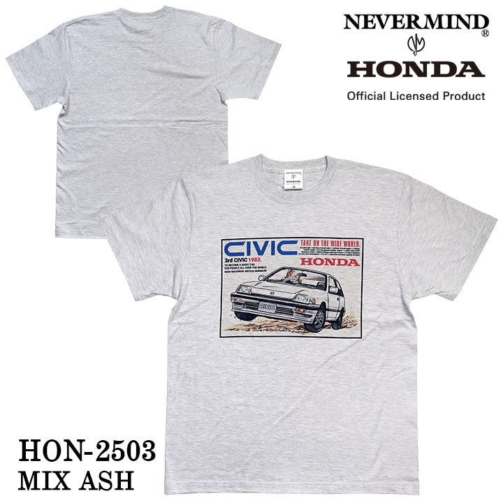 HONDA NEVERMIND ホンダ ネバーマインド コラボ 天竺 半袖 Tシャツ hon-2503