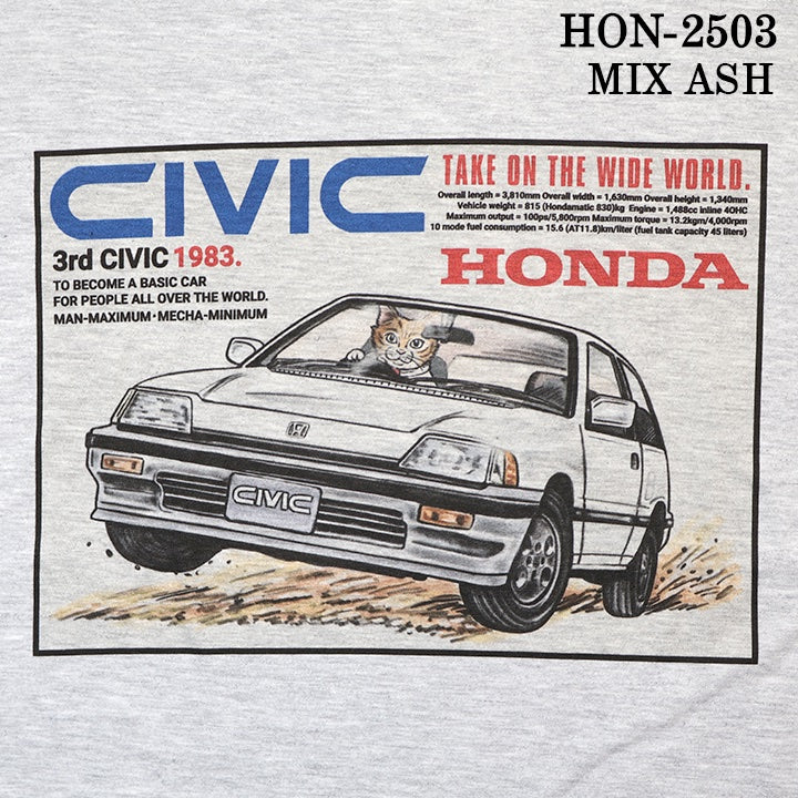 HONDA NEVERMIND ホンダ ネバーマインド コラボ 天竺 半袖 Tシャツ hon-2503