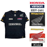 HONDA VANSON ホンダ バンソン コラボ 天竺 半袖 Tシャツ hrv-2401