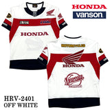 HONDA VANSON ホンダ バンソン コラボ 天竺 半袖 Tシャツ hrv-2401