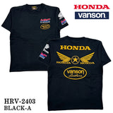 HONDA VANSON ホンダ バンソン コラボ 天竺 半袖 Tシャツ hrv-2403