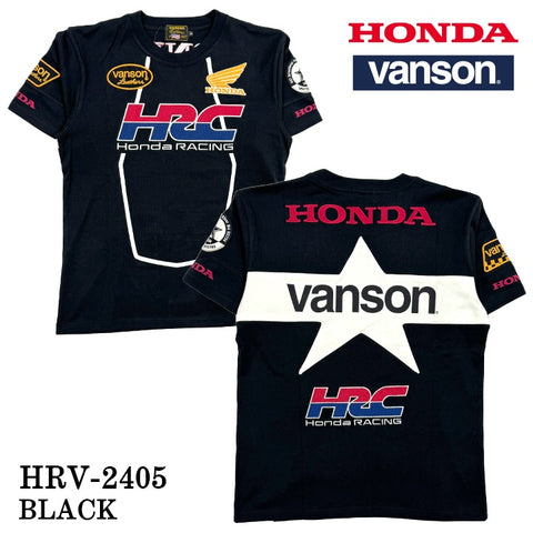 HONDA VANSON ホンダ バンソン コラボ 天竺 半袖 Tシャツ hrv-2405