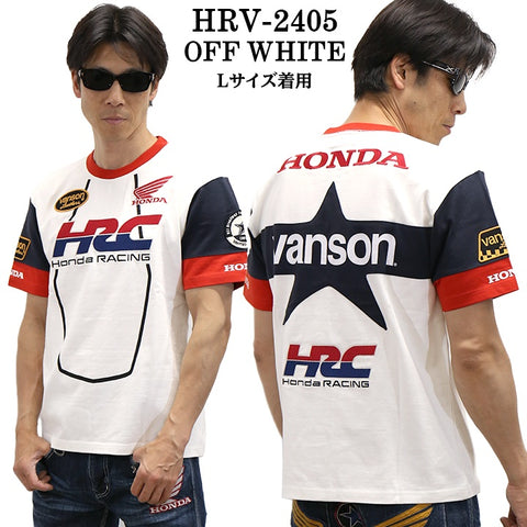 HONDA VANSON ホンダ バンソン コラボ 天竺 半袖 Tシャツ hrv-2405