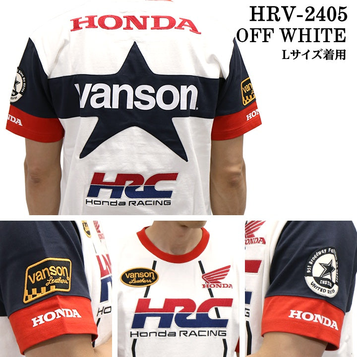HONDA VANSON ホンダ バンソン コラボ 天竺 半袖 Tシャツ hrv-2405