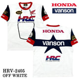 HONDA VANSON ホンダ バンソン コラボ 天竺 半袖 Tシャツ hrv-2405