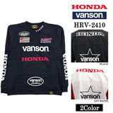 HONDA VANSON ホンダ バンソン コラボ 天竺 ロンTEE 長袖 Tシャツ hrv-2410