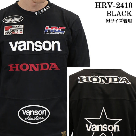 HONDA VANSON ホンダ バンソン コラボ 天竺 ロンTEE 長袖 Tシャツ hrv-2410