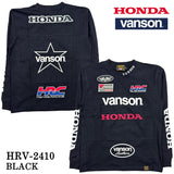 HONDA VANSON ホンダ バンソン コラボ 天竺 ロンTEE 長袖 Tシャツ hrv-2410