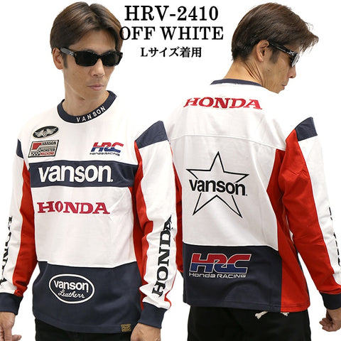 HONDA VANSON ホンダ バンソン コラボ 天竺 ロンTEE 長袖 Tシャツ hrv-2410