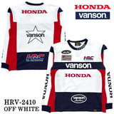 HONDA VANSON ホンダ バンソン コラボ 天竺 ロンTEE 長袖 Tシャツ hrv-2410