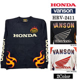 HONDA VANSON ホンダ バンソン コラボ 天竺 ロンTEE 長袖 Tシャツ hrv-2411