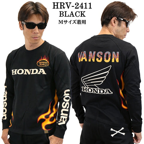 HONDA VANSON ホンダ バンソン コラボ 天竺 ロンTEE 長袖 Tシャツ hrv-2411