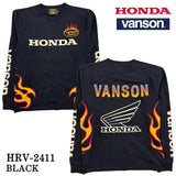 HONDA VANSON ホンダ バンソン コラボ 天竺 ロンTEE 長袖 Tシャツ hrv-2411