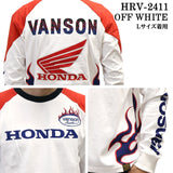 HONDA VANSON ホンダ バンソン コラボ 天竺 ロンTEE 長袖 Tシャツ hrv-2411