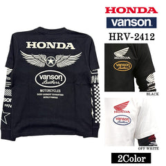 HONDA VANSON ホンダ バンソン コラボ 天竺 フェイクロンTEE 長袖 T