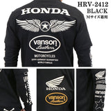 HONDA VANSON ホンダ バンソン コラボ 天竺 フェイクロンTEE 長袖 Tシャツ hrv-2412