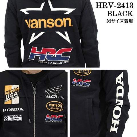 HONDA VANSON ホンダ バンソン コラボ 裏毛 F/Zパーカー hrv-2413