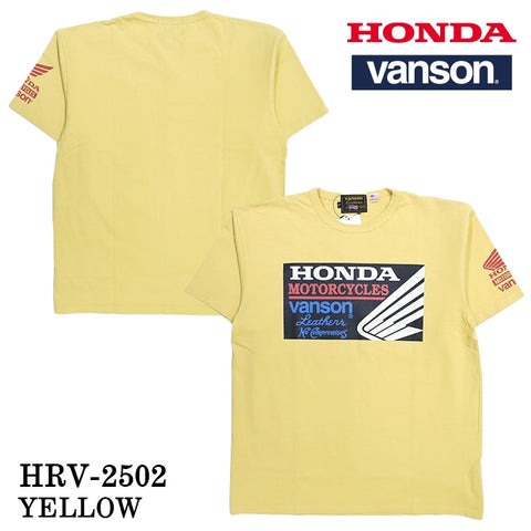 HONDA VANSON ホンダ バンソン コラボ Made in USA 天竺 半袖 Tシャツ hrv-2502