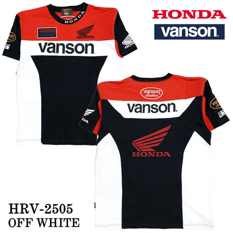 HONDA VANSON ホンダ バンソン コラボ TEE 天竺 半袖 Tシャツ hrv-2505