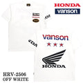 HONDA VANSON ホンダ バンソン コラボ 天竺 半袖 Tシャツ hrv-2506