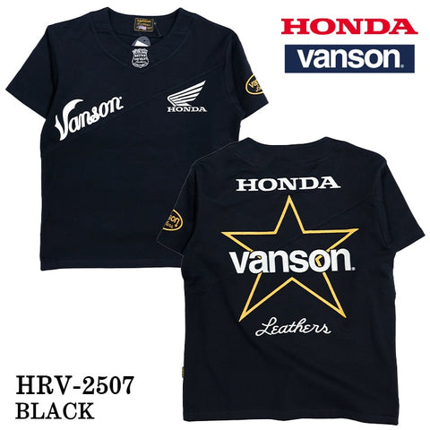 HONDA VANSON ホンダ バンソン コラボ 天竺 半袖 Tシャツ hrv-2507