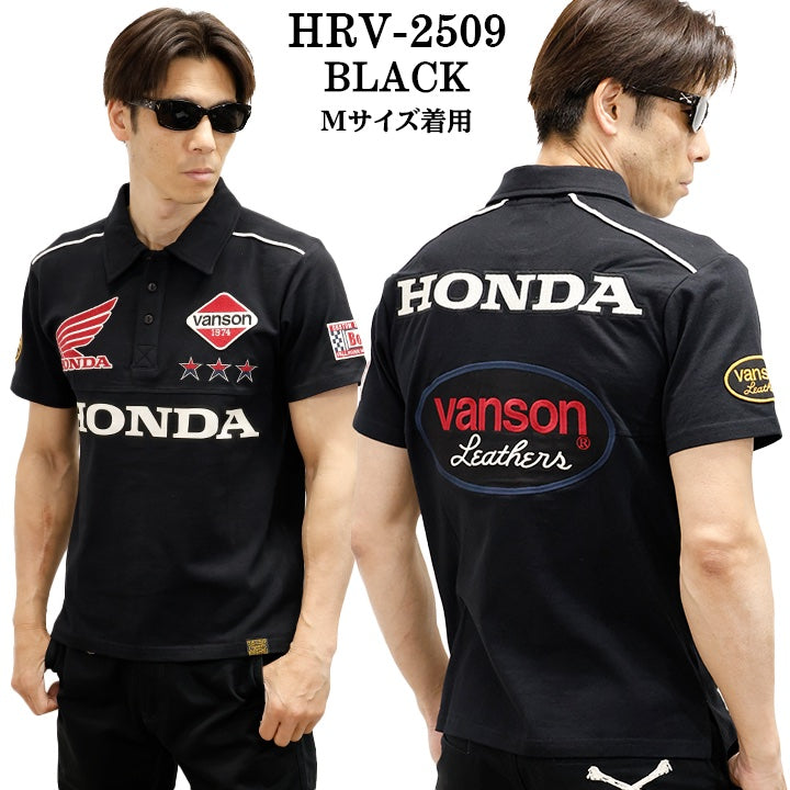 HONDA VANSON ホンダ バンソン コラボ 天竺 半袖 ポロシャツ hrv-2509