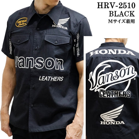 HONDA VANSON ホンダ バンソン コラボ 半袖 ツイルシャツ hrv-2510