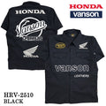 HONDA VANSON ホンダ バンソン コラボ 半袖 ツイルシャツ hrv-2510