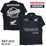 HONDA VANSON ホンダ バンソン コラボ 半袖 ツイルシャツ hrv-2510